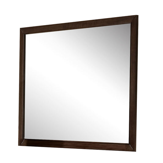 Wooden Frame Mirror, Espresso Brown By Benzara | Mirrors |  Modishstore 