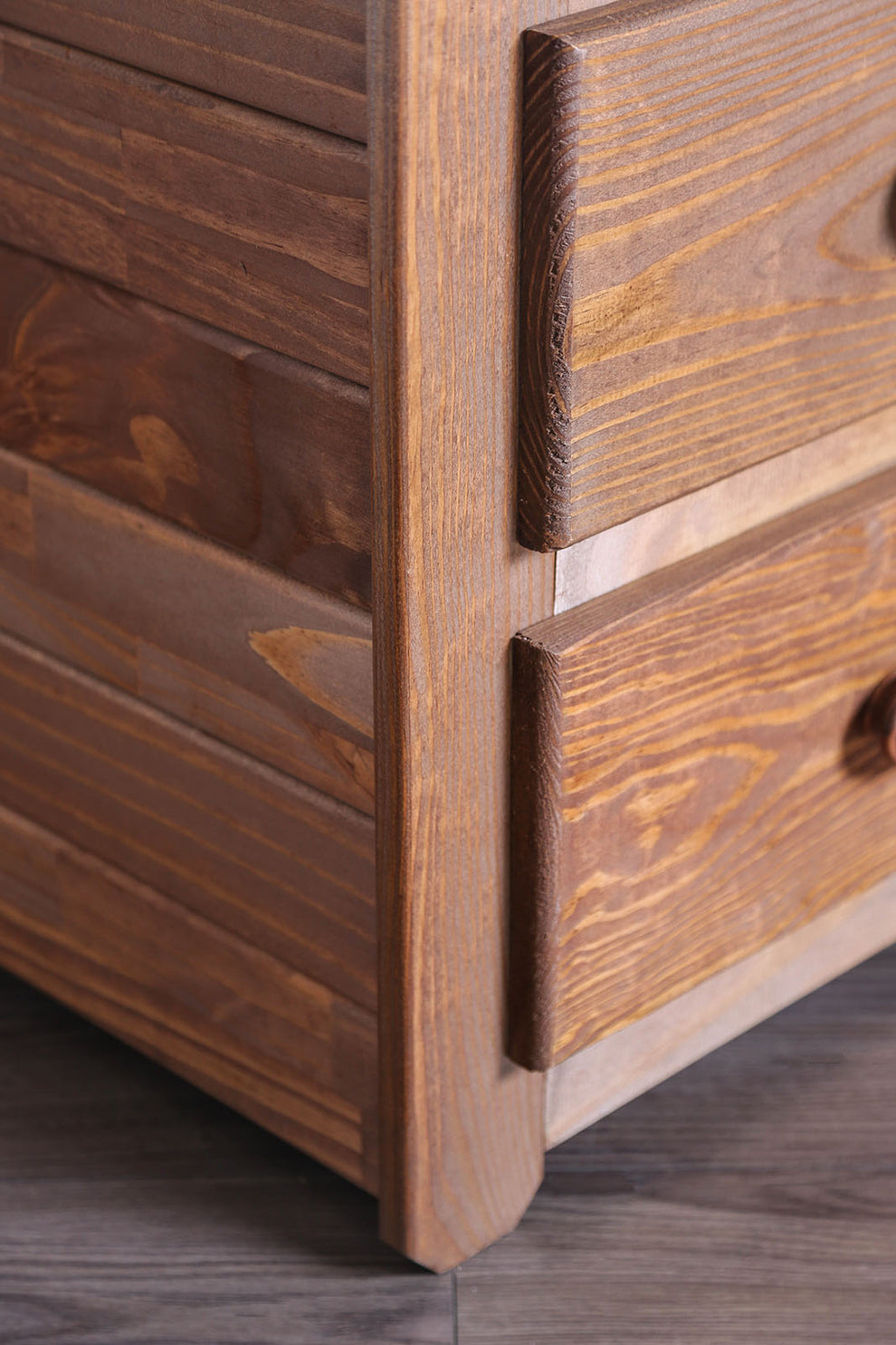 Wooden 2 Drawers Night Stand In Mahogany Finish, Brown By Benzara | Nightstands |  Modishstore  - 3