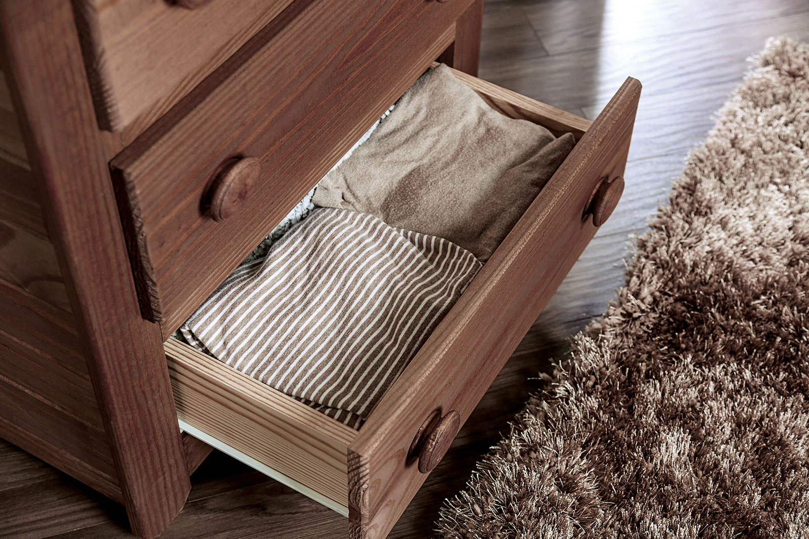 Wooden 4 Drawers Media Chest With 1 Top Shelf In Mahogany Finish, Brown By Benzara | Drawers |  Modishstore  - 5