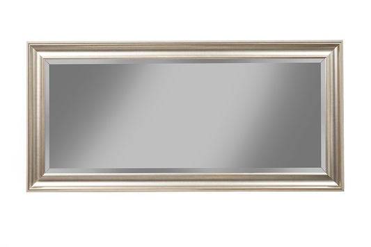 Full Length Leaner Mirror With A Rectangular Polystyrene Frame, Champagne Silver By Benzara | Mirrors |  Modishstore 