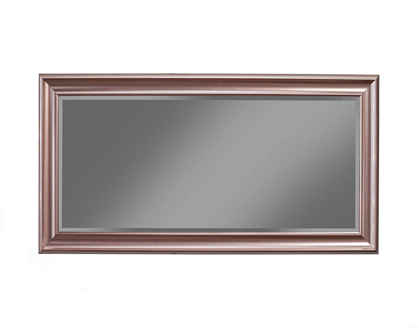 Full Length Leaner Mirror With A Rectangular Polystyrene Frame, Rose Gold By Benzara | Mirrors |  Modishstore  - 3