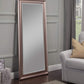Full Length Leaner Mirror With A Rectangular Polystyrene Frame, Rose Gold By Benzara | Mirrors |  Modishstore 