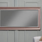Full Length Leaner Mirror With A Rectangular Polystyrene Frame, Rose Gold By Benzara | Mirrors |  Modishstore  - 5