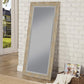 Farmhouse Style Full Length Leaner Mirror With Polystyrene Frame, Blue By Benzara | Mirrors |  Modishstore 