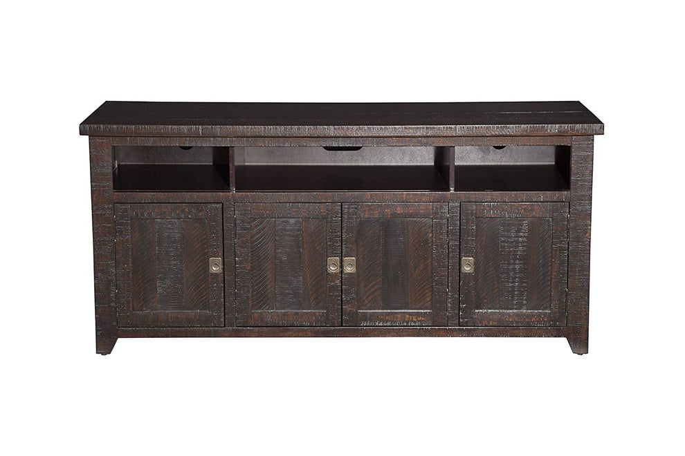 Wooden Tv Stand With 3 Shelves And Cabinets, Espresso Brown  By Benzara | TV Stands |  Modishstore  - 3
