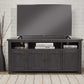 Wooden Tv Stand With 3 Shelves And Cabinets, Gray  By Benzara | TV Stands |  Modishstore  - 2