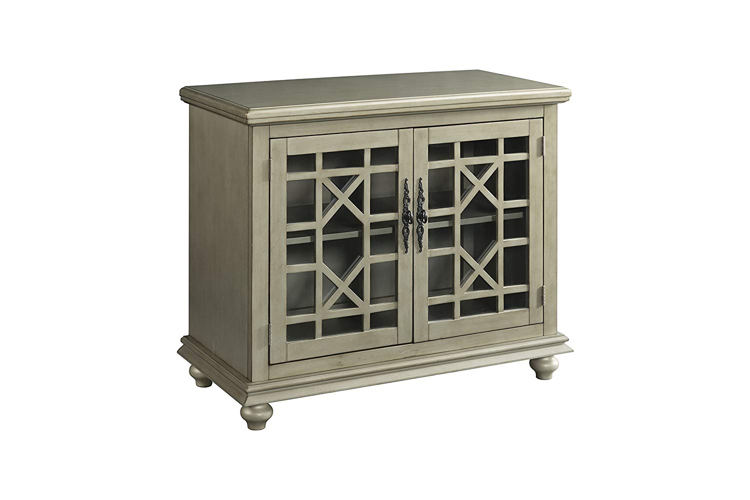 Wooden Tv Stand With Bun Feet, Antique Silver  By Benzara | TV Stands |  Modishstore 