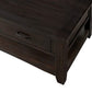 Wooden Coffee Table With Two Drawers, Espresso Brown By Benzara | Coffee Tables |  Modishstore  - 4