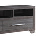 Wooden Tv Stand With Two Drawers And Three Open Shelves, Gray  By Benzara | TV Stands |  Modishstore  - 4