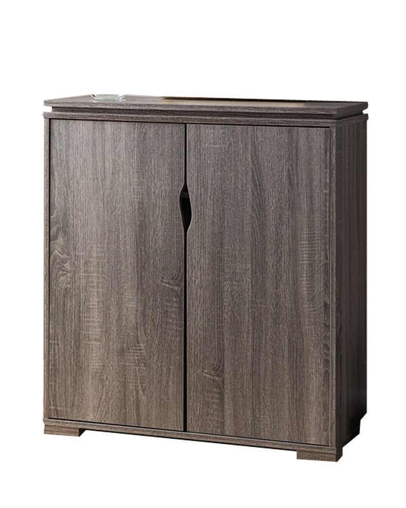 Wooden Shoe Cabinet With Spacious Storage, Distressed Gray By Benzara | Cabinets |  Modishstore 