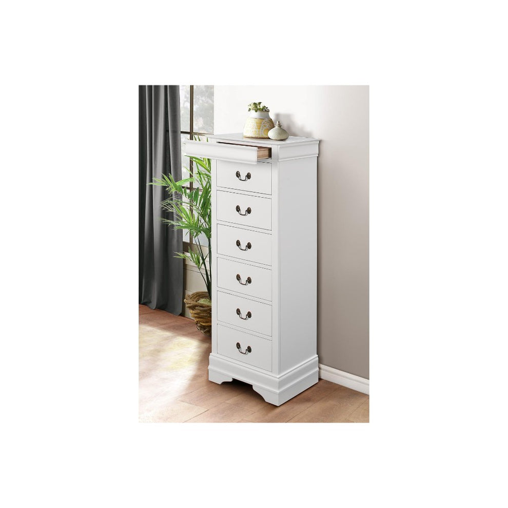 Wooden Six Drawer Lingerie Chest, Grey  By Benzara | Drawers |  Modishstore  - 2