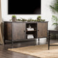 60" Wooden And Metal Frame Tv Stand With 2 Open Shelves, Brown  By Benzara | TV Stands |  Modishstore  - 4
