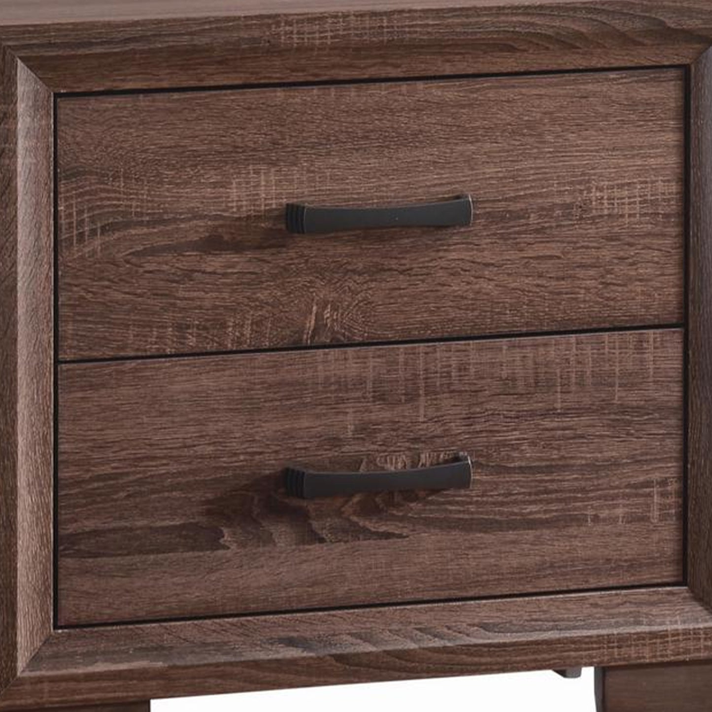 Wooden 2 Drawer Nightstand, Medium Warm Brown By Benzara | Nightstands |  Modishstore  - 3