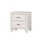Transitional Solid Wood Night Stand With Drawers, White By Benzara | Nightstands |  Modishstore  - 2