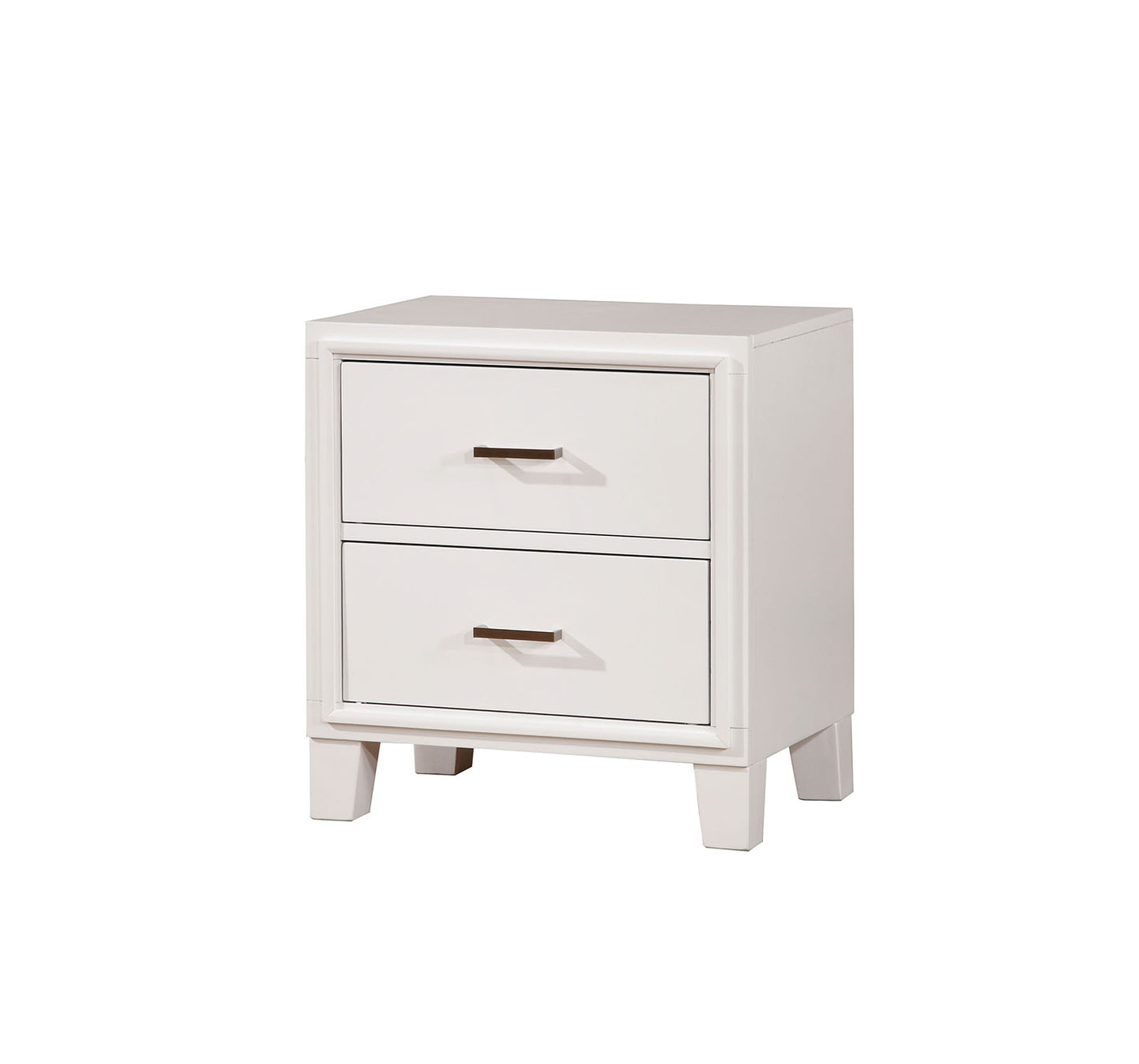Transitional Solid Wood Night Stand With Drawers, White By Benzara | Nightstands |  Modishstore  - 2