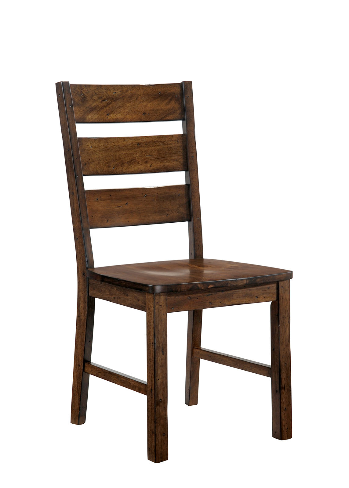 Wooden Side Chair With Block Legs, Brown, Pack Of Two By Benzara | Dining Chairs |  Modishstore 