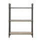 Four-Tier Metal Bookshelf With Wooden Shelves, Oak Brown & Gray By Benzara | Shelves & Shelving Units |  Modishstore  - 2