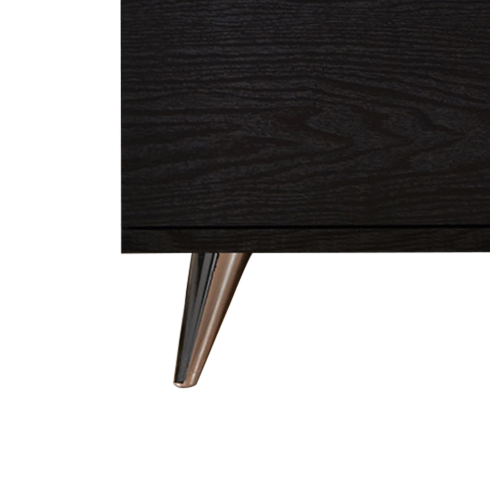 Five Drawers Wooden Chest In Contemporary Style, Black  By Benzara | Drawers |  Modishstore  - 2