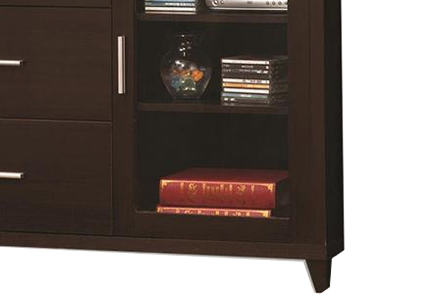 Modern & Minimal Style Tv Console With Multi Shelves & Drawers, Cappuccino Brown  By Benzara | TV Stands |  Modishstore  - 5