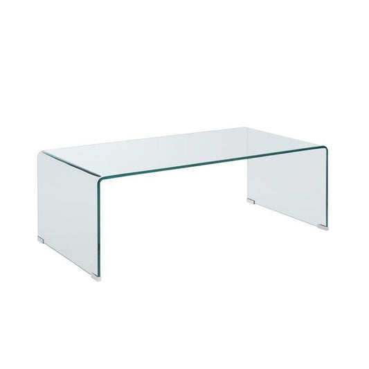 Contemporary Style Minimal Clear Glass Coffee Table, Clear By Benzara | Coffee Tables |  Modishstore 