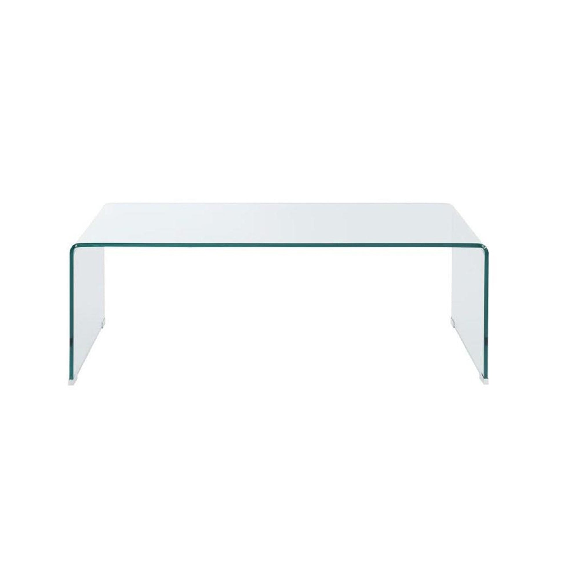 Contemporary Style Minimal Clear Glass Coffee Table, Clear By Benzara | Coffee Tables |  Modishstore  - 3