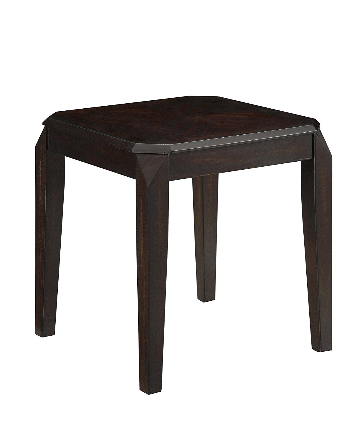 Solid Wooden End Table With Beveledecorners, Walnut Brown  By Benzara | End Tables |  Modishstore 