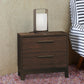 Wooden Nightstand With Two Drawers And Metal Bar Handles, Brown By Benzara | Nightstands |  Modishstore 