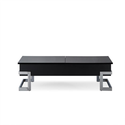 Wooden Coffee Table With Lift Top Storage Space, Black By Benzara | Coffee Tables |  Modishstore 