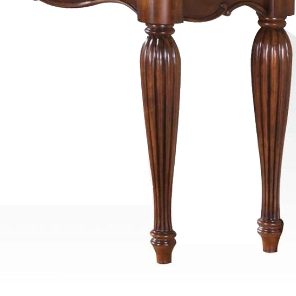 Wooden Sofa Table With Carved Details, Cherry Brown By Benzara | Lounge Chairs |  Modishstore  - 3