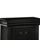 Wooden Nightstand With Two Drawers, Black By Benzara | Nightstands |  Modishstore  - 3