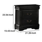 Wooden Nightstand With Two Drawers, Black By Benzara | Nightstands |  Modishstore  - 6