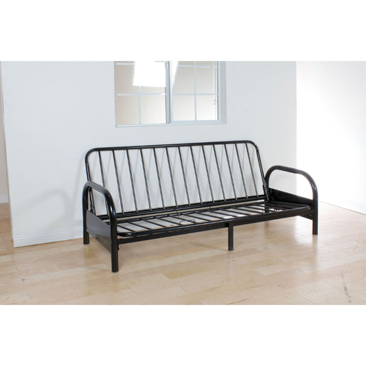 Contemporary Metal Adjustable Sofa Frame With Metal Armrests, Black By Benzara | Sofas |  Modishstore 