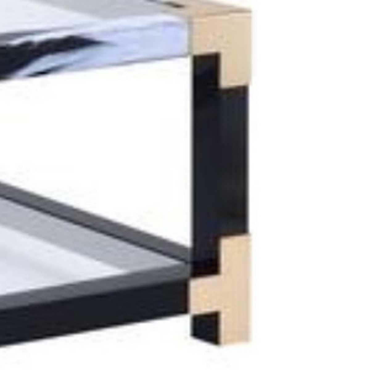 34 Inch Glass Top Rectangular Metal Coffee Table, Black By Benzara | Coffee Tables |  Modishstore  - 5
