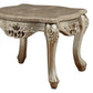 Marble Top Wooden End Table With Queen Anne Style Legs, Champagne Gold By Benzara | End Tables |  Modishstore  - 2