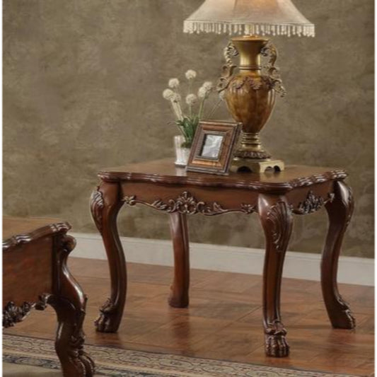 Traditional Wooden End Table With Claw Feet, Cherry Oak Brown By Benzara | End Tables |  Modishstore 