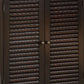 Double Door Solid Wood Shoe Cabinet With Blocked Panel Feet, Espresso Brown By Benzara | Cabinets |  Modishstore  - 4