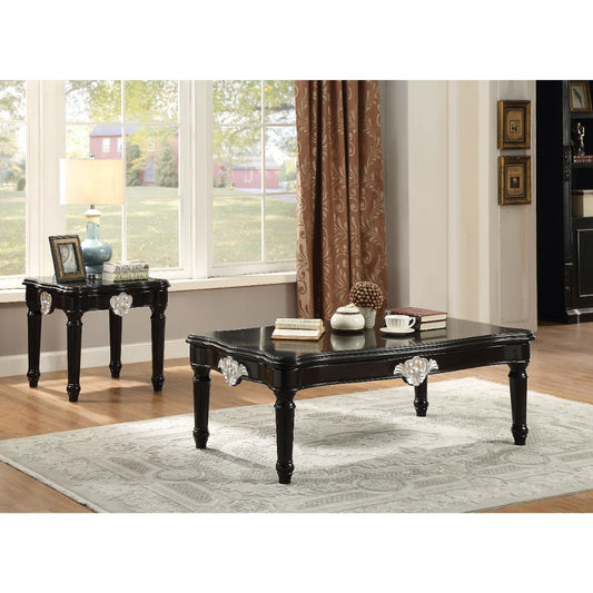 Traditional Rectangular Wooden Coffee Table With Scalloped Top, Black  By Benzara | Coffee Tables |  Modishstore 