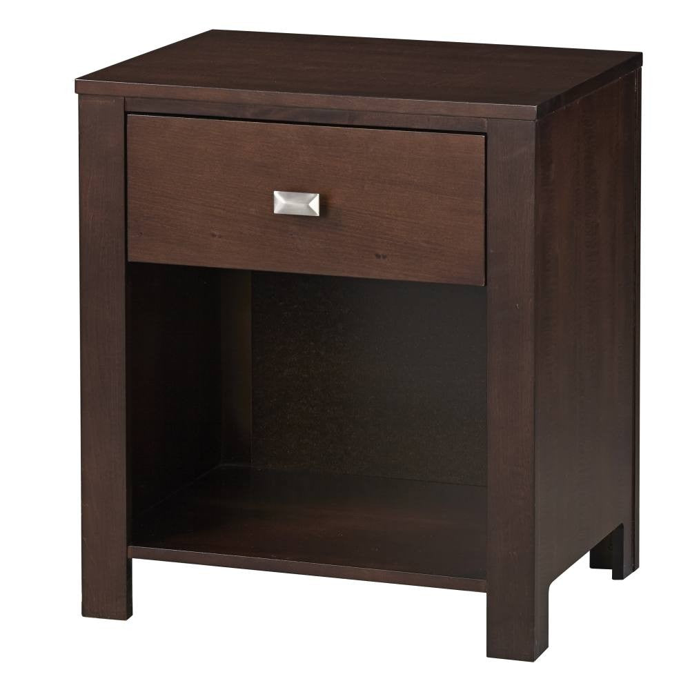 Wooden Nightstand With One Drawer And One Shelf, Brown By Benzara | Nightstands |  Modishstore  - 2
