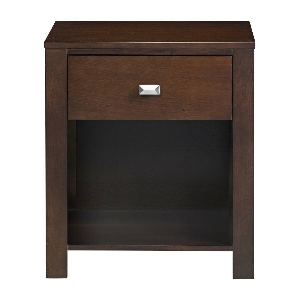 Wooden Nightstand With One Drawer And One Shelf, Brown By Benzara | Nightstands |  Modishstore 