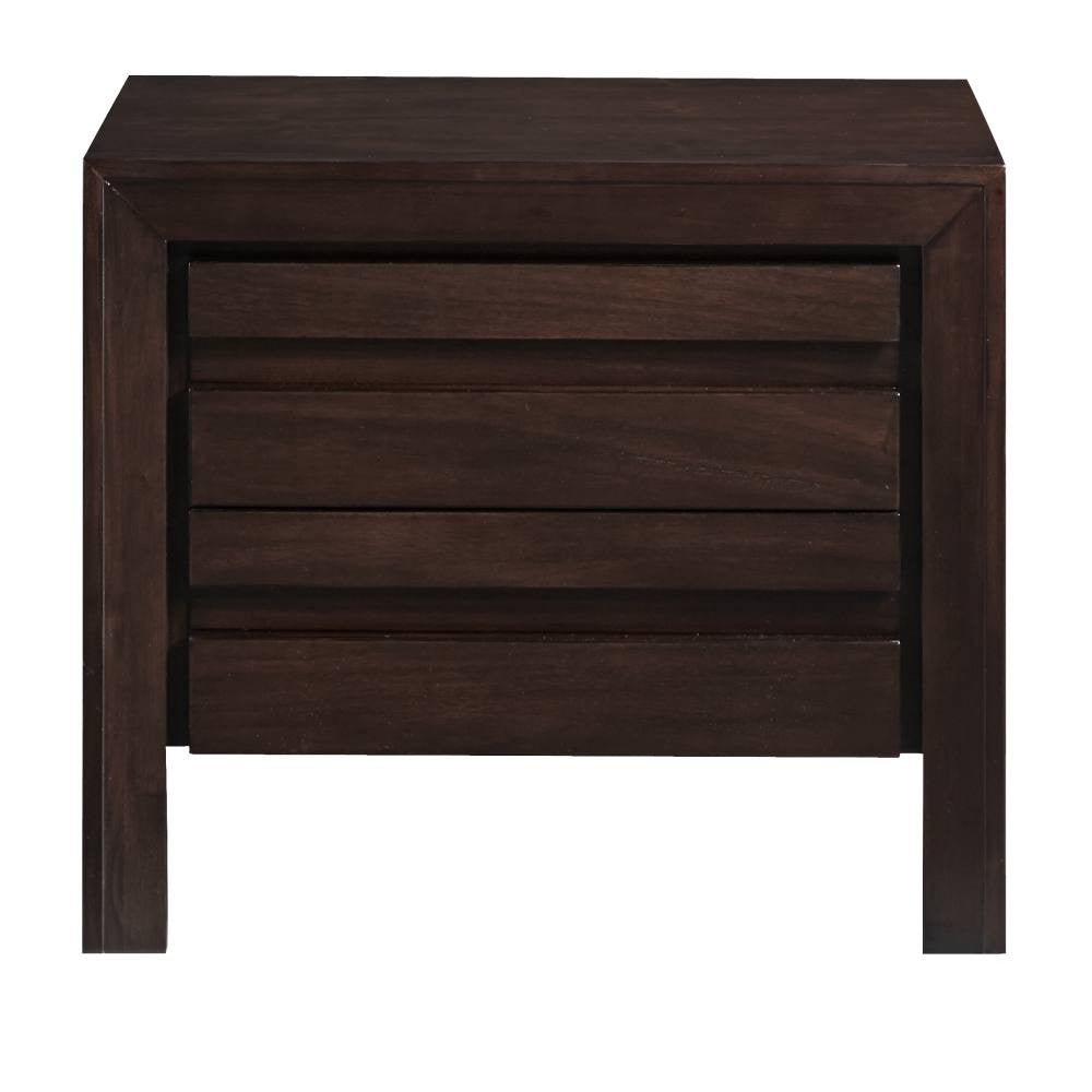 Wooden Nightstand With Two Drawers, Brown By Benzara | Nightstands |  Modishstore  - 3