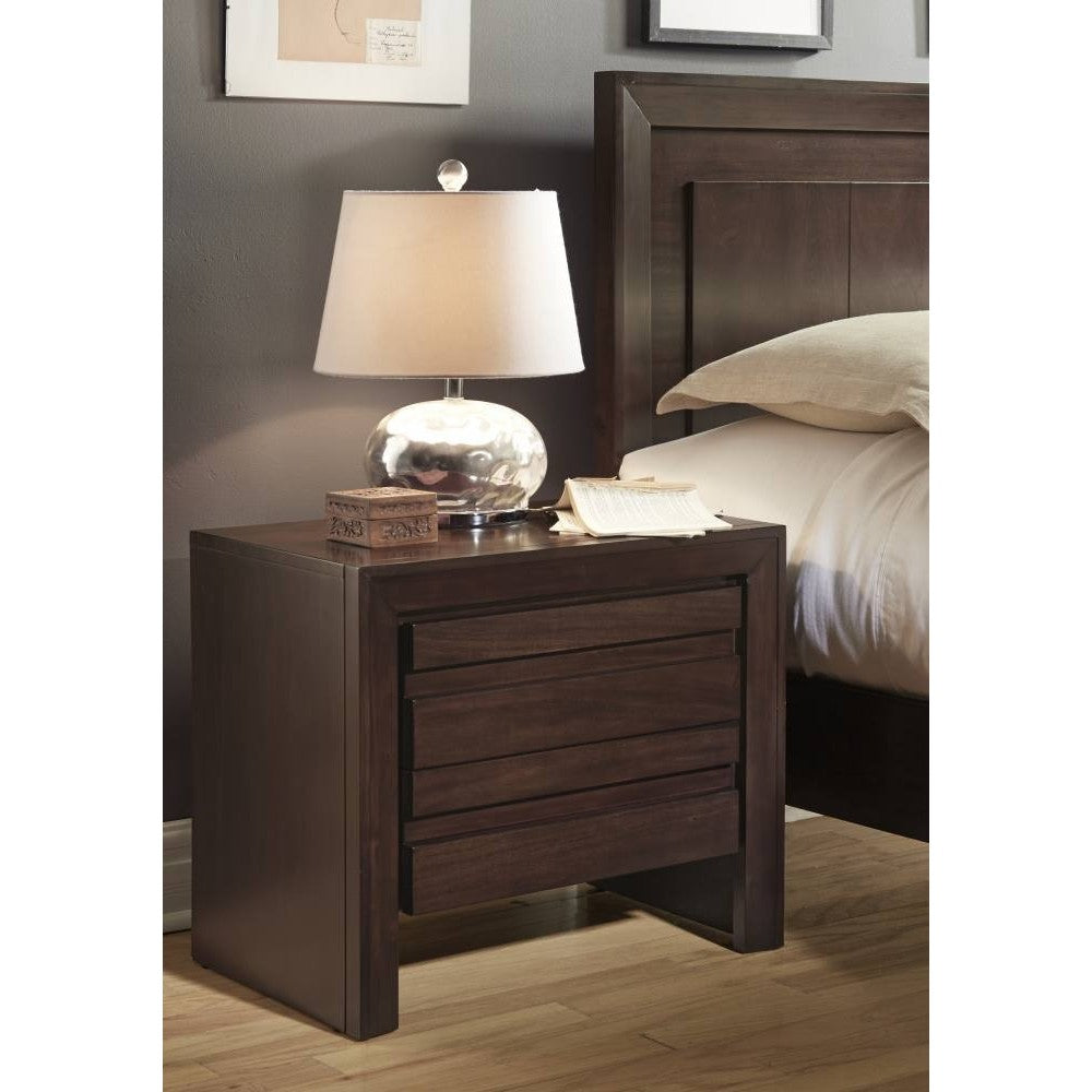 Wooden Nightstand With Two Drawers, Brown By Benzara | Nightstands |  Modishstore 