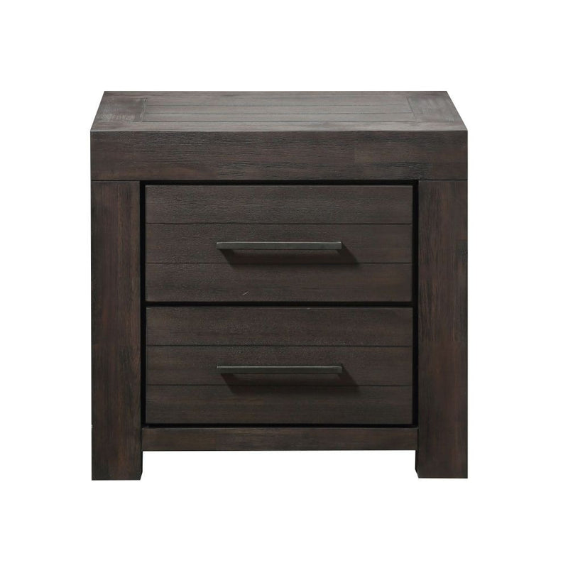 Wooden Nightstand With Two Drawers, Gray By Benzara | Nightstands |  Modishstore 