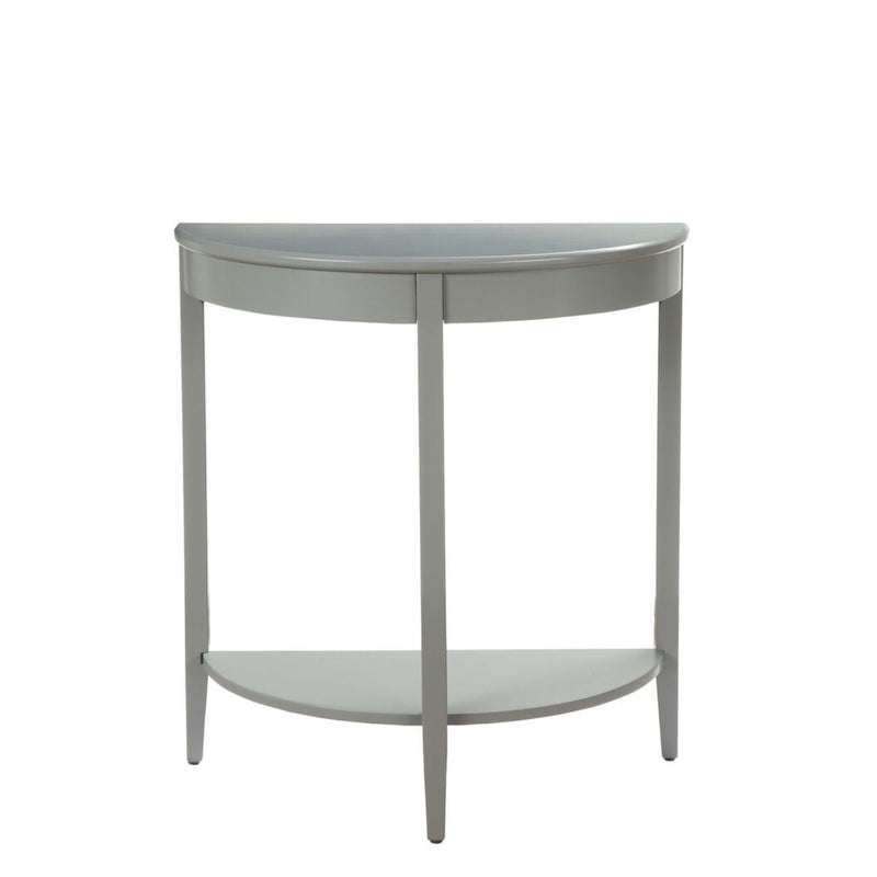 Wooden Half Moon Shaped Console Table With One Open Bottom Shelf, Gray By Benzara | Console Tables |  Modishstore 