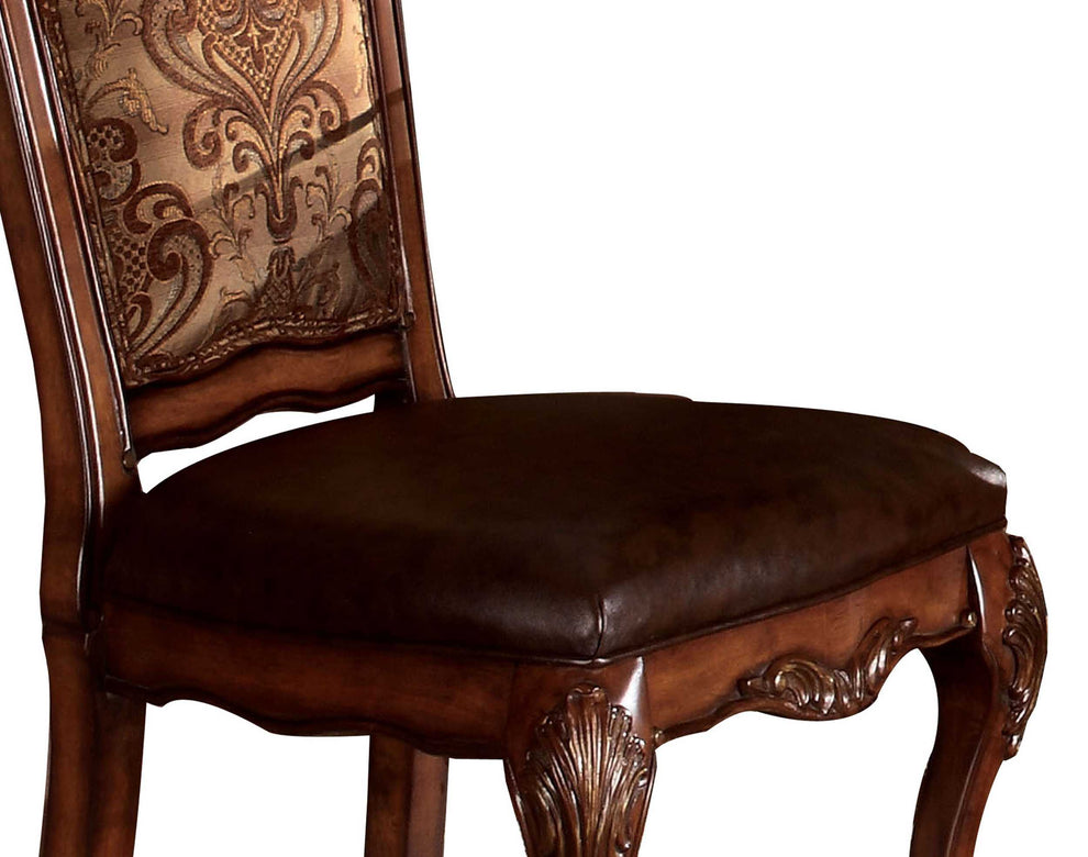 Leatherette Side Chair With Claw Legs, Set Of 2, Brown By Benzara | Accent Chairs |  Modishstore  - 3