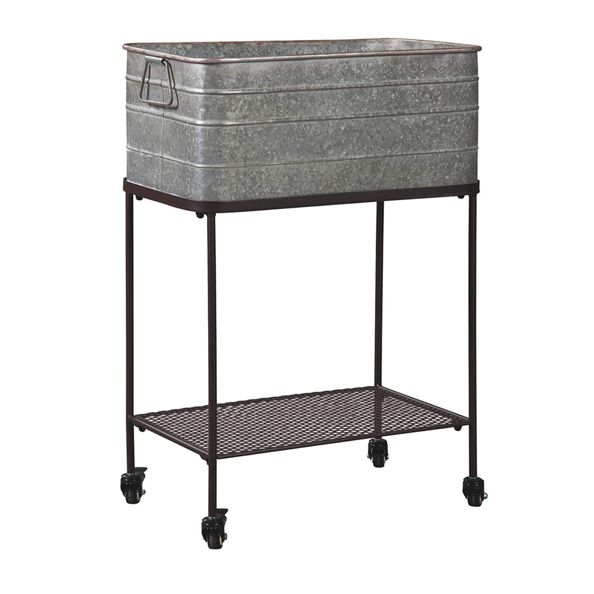 Distressed Wood And Metal Storage Coffee Table With Hinged Lift Top, Brown And Gray By Benzara | Coffee Tables |  Modishstore 