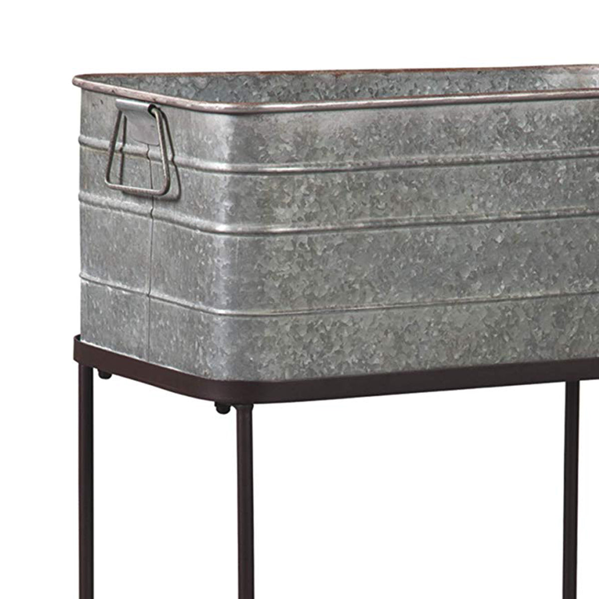 Distressed Wood And Metal Storage Coffee Table With Hinged Lift Top, Brown And Gray By Benzara | Coffee Tables |  Modishstore  - 5
