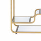 31 Inch Metal Frame Mirrored Sofa Table, Gold And Silver By Benzara | Side Tables |  Modishstore  - 2