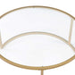 Metal Framed Nesting Coffee Tables With Glass And Marble Tops, Set Of Two, Gold By Benzara | Coffee Tables |  Modishstore  - 6