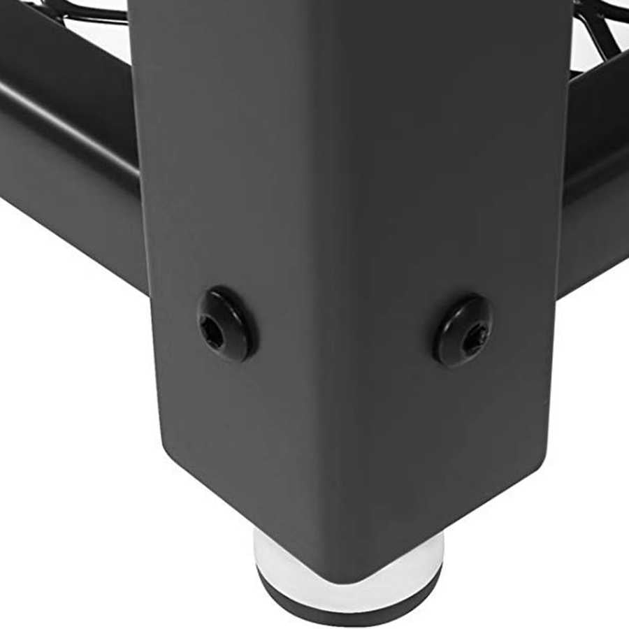 Metal Frame Coffee Table With Wooden Top And Mesh Bottom Shelf, Brown And Black By Benzara | Coffee Tables |  Modishstore  - 4