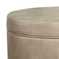 Faux Leather Upholstered Wooden Ottoman With Lift Off Lid Storage, Brown By Benzara | Ottomans |  Modishstore  - 2